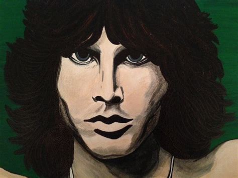 Hand Painted Original Jim Morrison Portrait Painting On Canvas 8 X