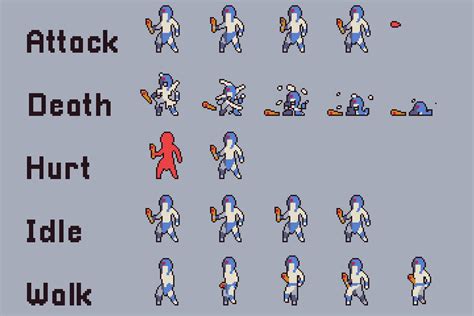 Enemies Character Pixel Art By Free Game Assets Gui Sprite Tilesets