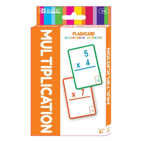 Bazic Flash Cards Multiplication 36pack Bazicstore