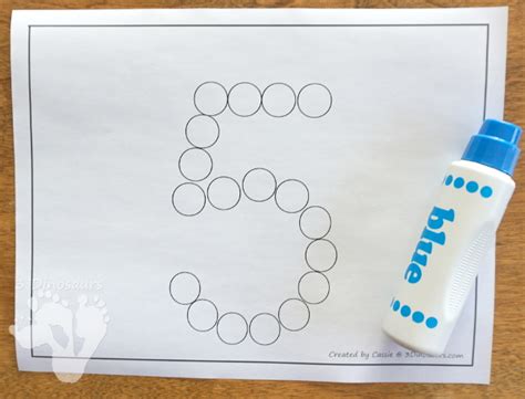 Number Dot Marker Printable 1 To 20 Free 3 Dinosaurs