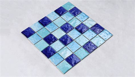 Blue Pool Tile And 2x2 Blue Ceramic Mosaic Tile For Swimming Pool Hqt04