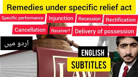 However, few studies suggest that legislation on specific. Remedies under specific relief act| Equity | English ...