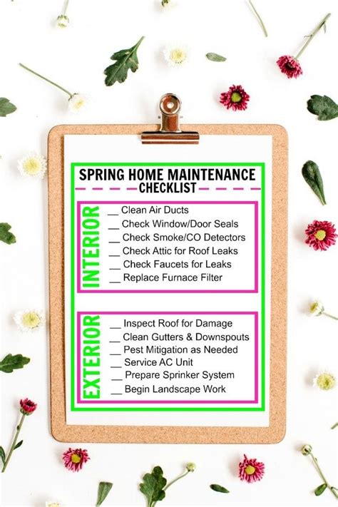 This Free Printable Spring Home Maintenance Checklist Will Help You