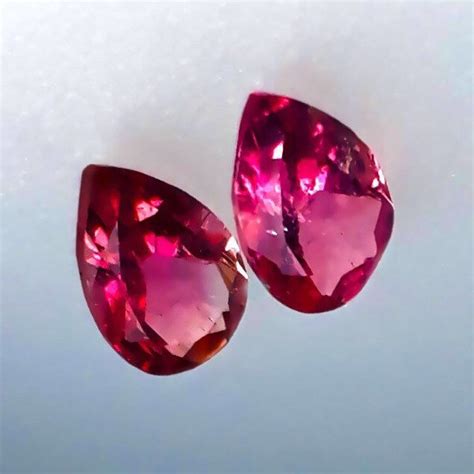 0.77 CTs Natural Garnet Beautiful luster Pair pieces pinkish | Etsy