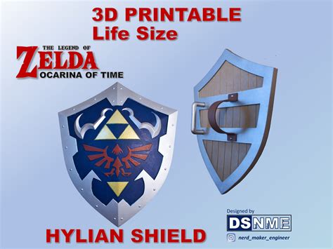 Hylian Shield From Zelda Ocarina Of Time Life Size Stl Files For 3d