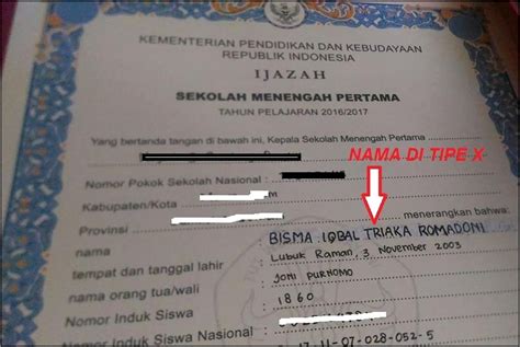 Contoh Format Surat Keterangan Kesalahan Penulisan Ijazah Surat