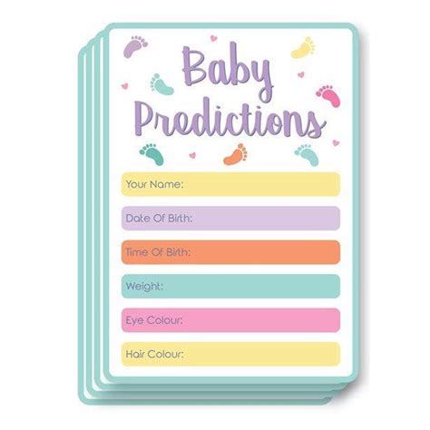 Baby Prediction Cards 12pk Party Delights