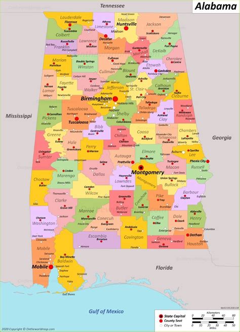 Alabama State Maps Usa Maps Of Alabama Al
