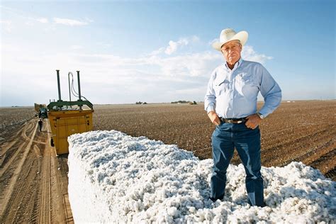 Cotton Farmer Jerry Mimms From Lubbock Texas With His Harvest