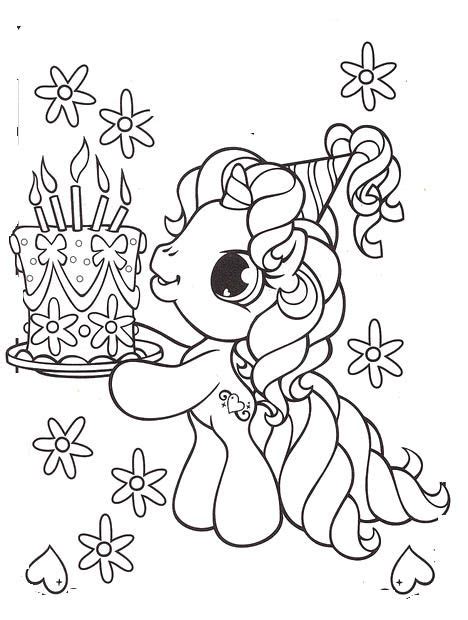 300 x 388 png 27 кб. Little Pony Brought A Birthday Cake Coloring Pages - My ...