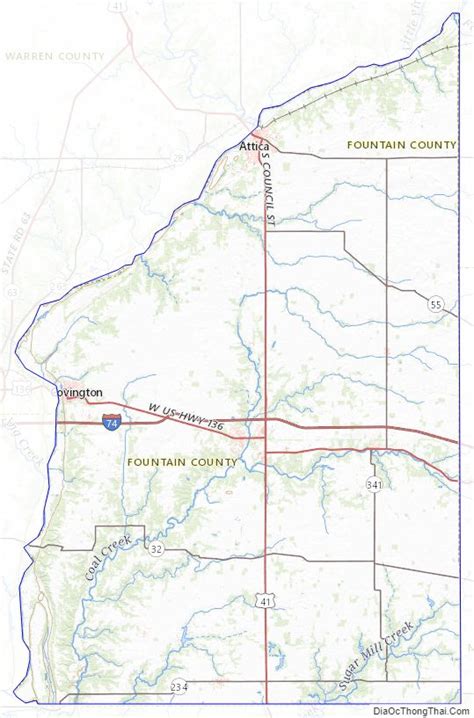 Map Of Fountain County Indiana