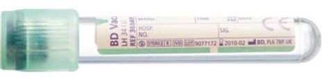 Bd Vacutainer Heparin Plasma Tubes Patient Care Products First Aid