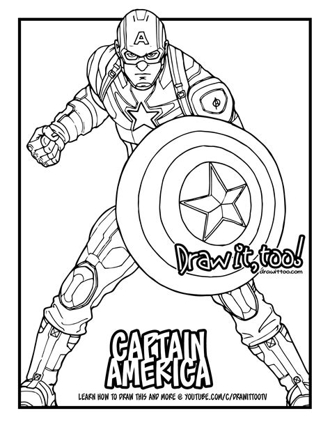 Captain America Cartoon Drawing At Getdrawings Free Download