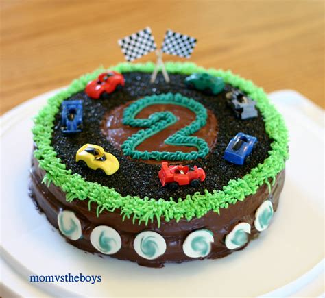 You can bake such cake too. Race Car Birthday Cake Instructions - Mom vs the Boys