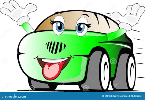 Green Cartoon Car Stock Illustrations 8214 Green Cartoon Car Stock