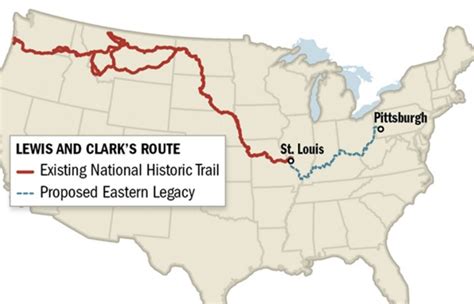 Lewis And Clark Trail 4900 Miles Long National Historic Trail