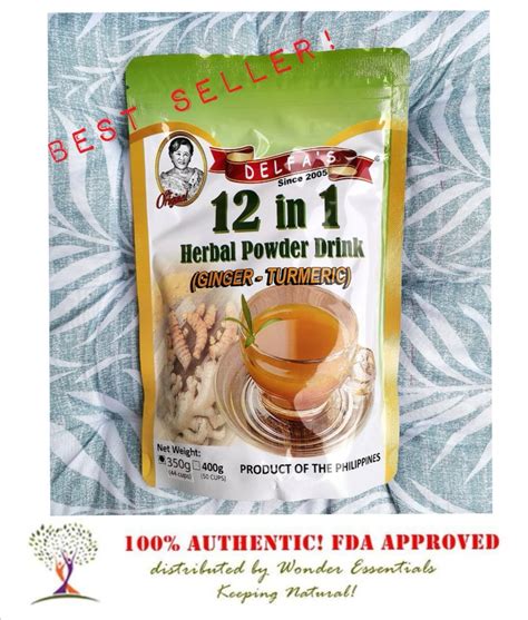 Delfa S Turmeric Herbal Powder Drink 350 Grams 12 In 1 Ginger