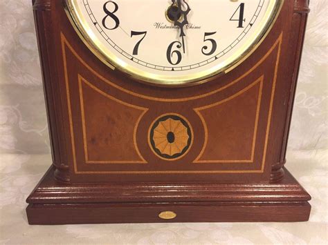 Vintage Howard Miller Mantel Clock Barrister Model 613 180 Inlaid From