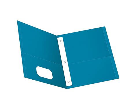 Oxford Twin Pocket Folder With Fasteners Light Blue