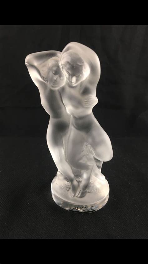 Original Lalique Crystal Nude Dancing Lovers Le Faune For Sale In