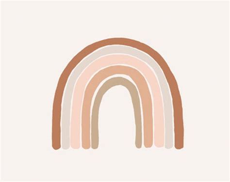 RAINBOW print, Rainbow wall art, Vintage Illustration, Terra cotta