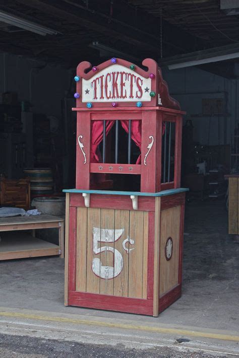 Vintage Carnival Style Wooden Ticket Booth Vintage Circus Party