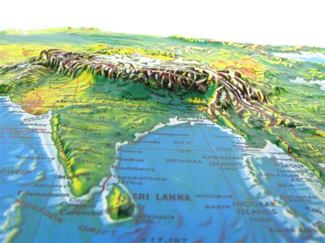 World Raised Relief 3d Map