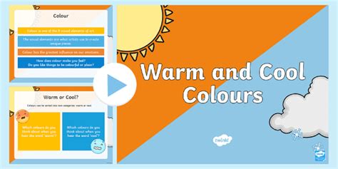 Hot And Cold Colours Worksheet