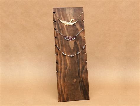 Wooden Necklace Board Necklace Display Necklace Stand Etsy