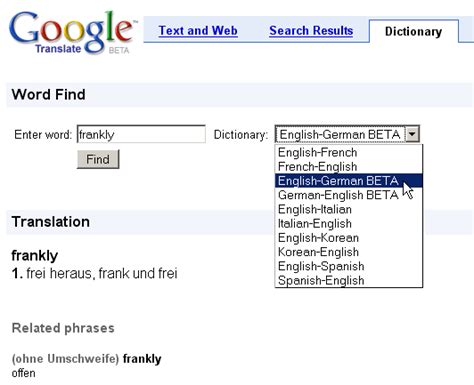 A New Google Dictionary
