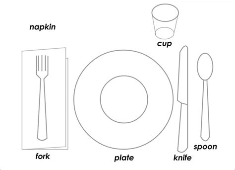 Table Setting Drawing At Explore Collection Of