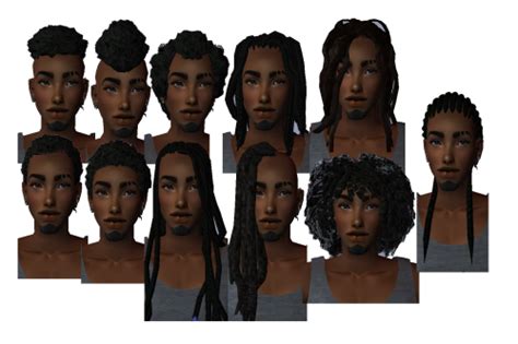 Mods Sims Sims 2 Hair Afro Men Hair Pack Sims Games Ultimate