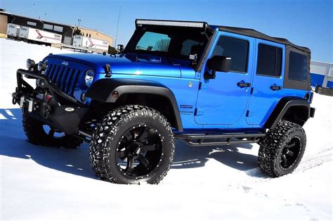 Jeep Wrangler Sport Unlimited With 50 Led Bar And Stinger Blue Jeep