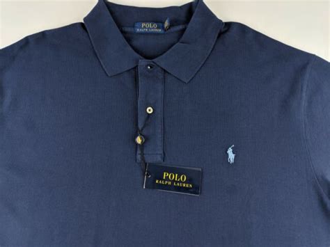 New Polo Ralph Lauren Classic Men Xlt Xl Tall Navy Blue Polo Shirt Casual Pony Ebay