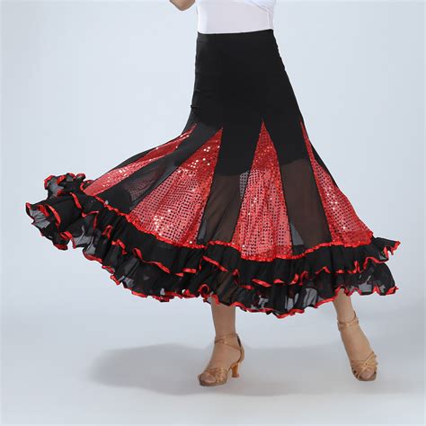 New Latin Cha Cha Flamenco Ballroom Dancing Dress Modern Tango Waltz Skirt Ebay