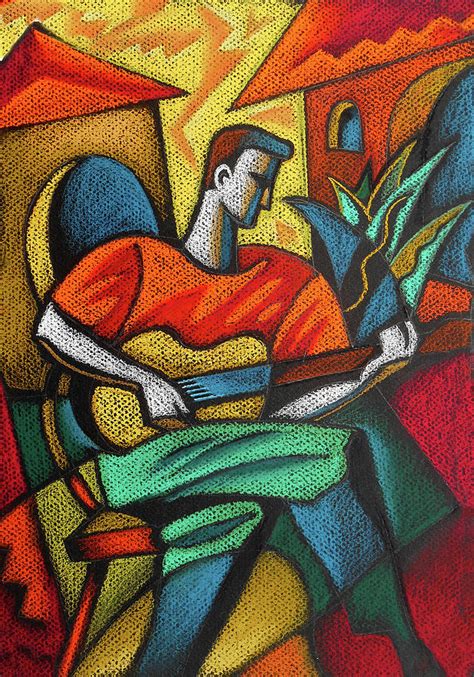 Latin Guitar Music Painting By Leon Zernitsky