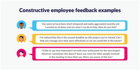 Constructive Feedback Examples For Employees