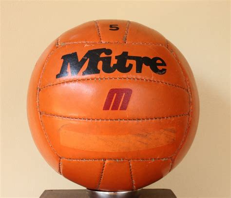 Original C1980 Mitre Multiplex Orange Football Soccer Ball Size 5