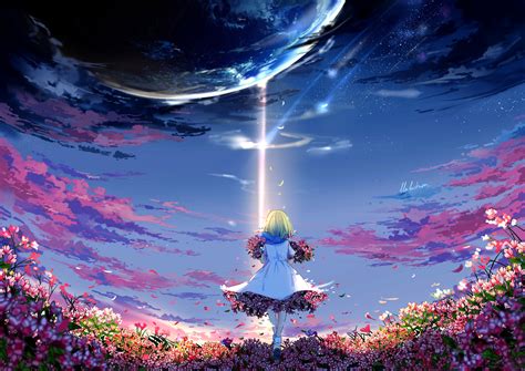 Alors comment procéder pour enfin installer le fond d'écran animé de vos rêves ? Fond d'écran : Anime, Filles anime, ciel, des nuages ...