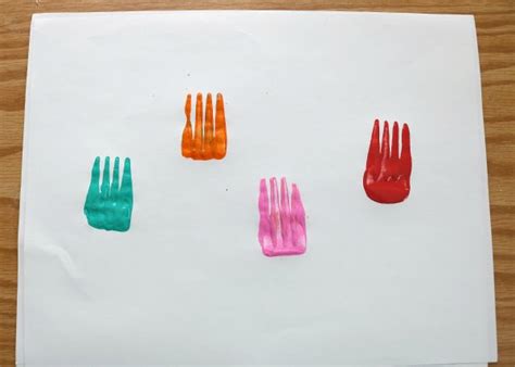 Painting Crafts For Kids Fork Tulips