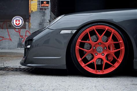 Porsche 997 Turbo With Hre P40sc Forged Alloy Wheels In Brushed Red
