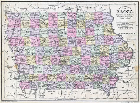 Large Iowa Map With Cities