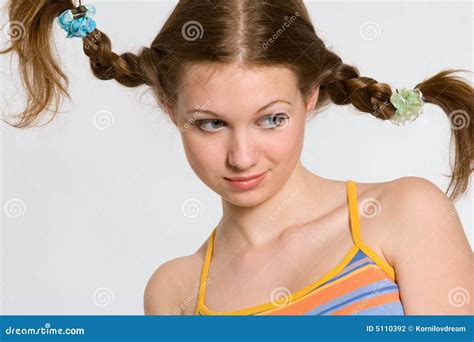 Sexy Model With Pigtails Picture Image