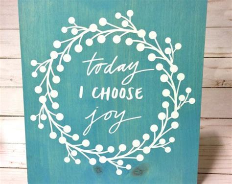 Today I Choose Joy Framed Wood Sign Door Signs Wall Signs Bless The