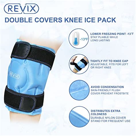 Revix Ice Pack For Knee Pain Relief Reusable Gel Ice Wrap For Leg