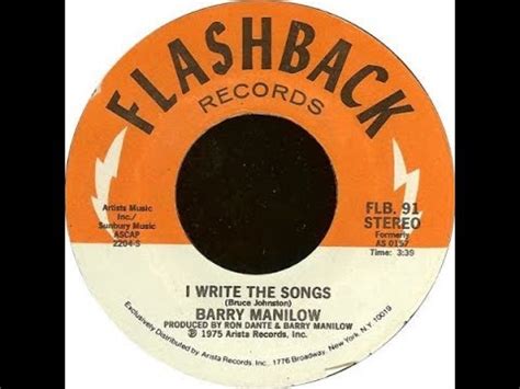 I create unique backing tracks for a range of genres including classic standards, popular and obscure broadway gems, swing songs, classy new pop arrangements, jazz and big band versions of popular songs, classic soul, new soul and much much more. Barry Manilow - I Write The Songs (Backing Track) - YouTube