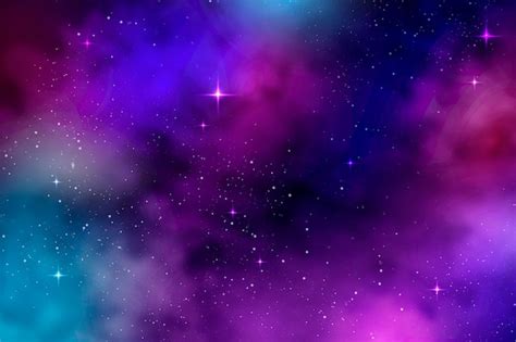 Free Vector Realistic Colorful Galaxy Background
