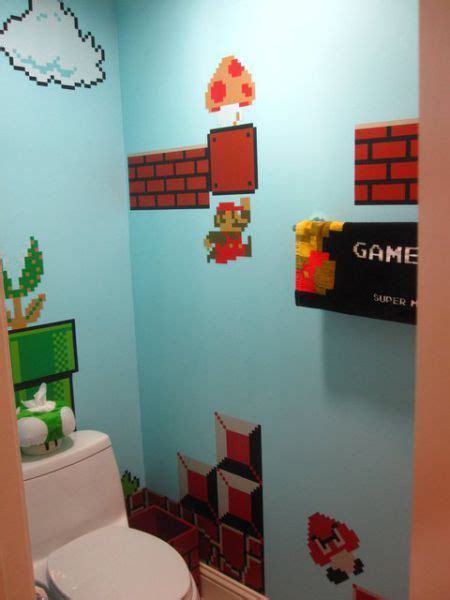 Girl Makes A Super Mario Themed Bathroom