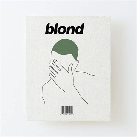 Blond Frank Ocean Album Line Work Outline Drawing Mounted Print For
