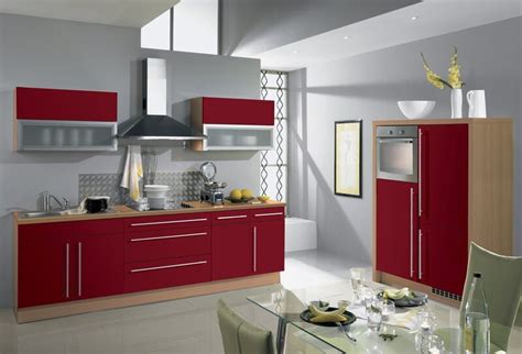 Indisponible à #ville# en stock à #ville#. Photo de cuisine rouge et grise - Atwebster.fr - Maison et ...